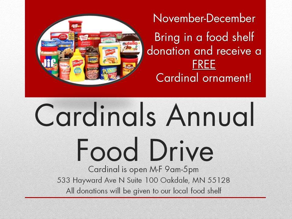Cardinals Annual Food Drive